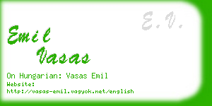 emil vasas business card